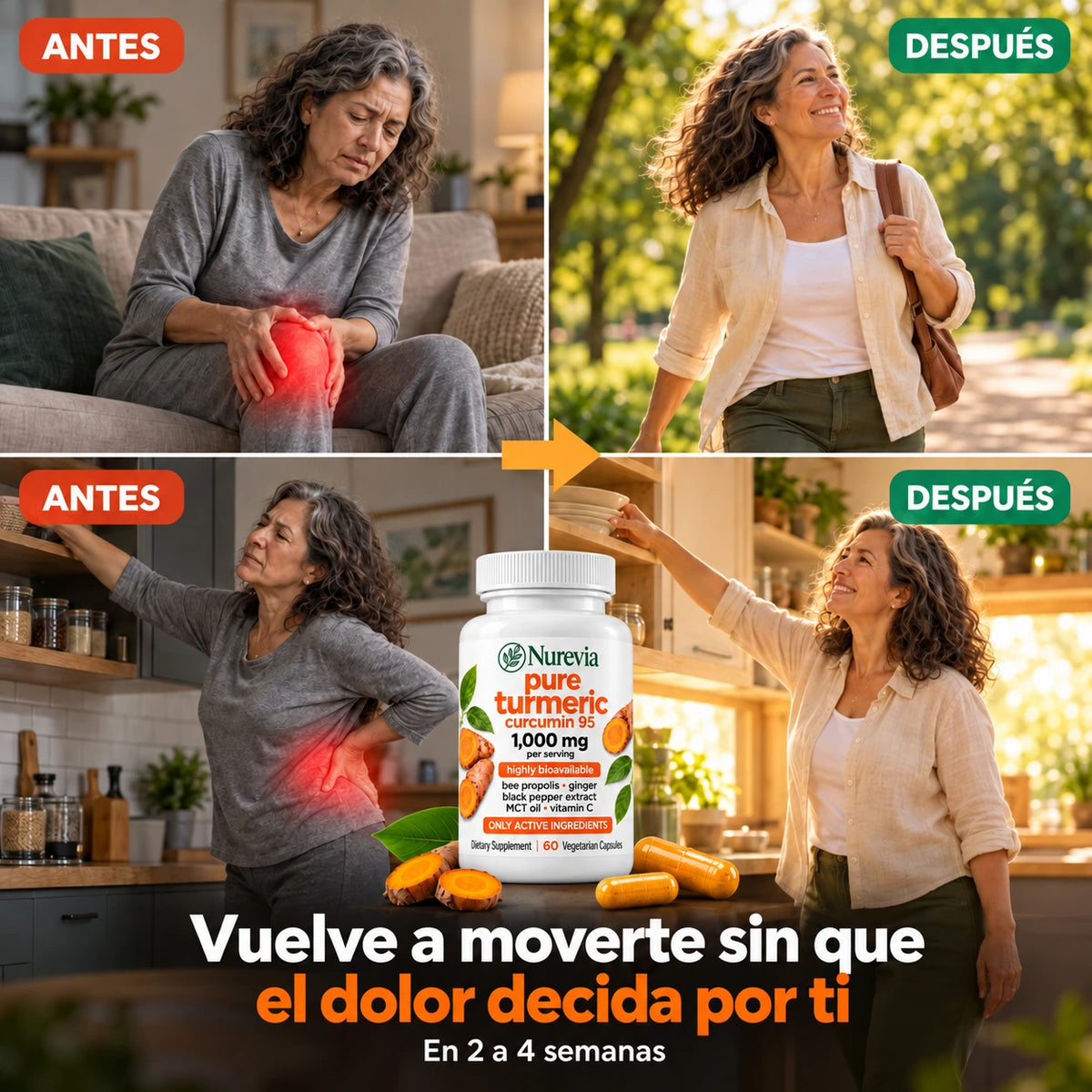Nurevia – Cápsulas Premium de Triple Acción para la Movilidad